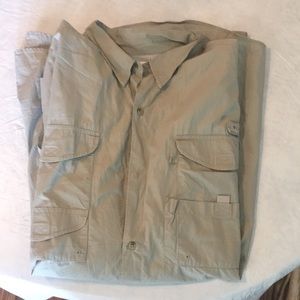 Long sleeve Columbia shirt.